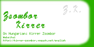 zsombor kirrer business card